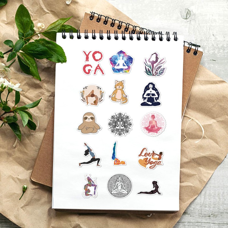 UDNFHL 100 Yoga Themed Stickers, Creative Graffiti Stickers That Can