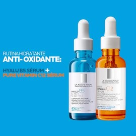 Kit La Roche-Posay Rutina Hidratante Anti-Arrugas/Anti-Oxidante: Hyalu B5 Suractivated Serum 30ml + Serum Vitamina C12, 30ml
