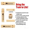 MYUBWTF Solid Wood Train Whistle 4 Tones, Noisemaker Toys and