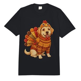 Cute Labrador Fall Thanksgiving Turkey Autumn Dog Lovers Comfort Colors Adult Heavyweight T-Shirt