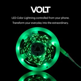 Amber Volt LED Light-Up Strips 64-Foot Long, Full Color Spectrum, Gradient Color Technology, App Control, Remote, Syncs to Music, Dimmer, 9 Dynamic Modes, DIY Modes, Timer, AC Powered, AVOLT-64