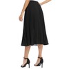 EXCHIC Women's Casual Chiffon Elastic Waist A-Line Pleated Swing Midi