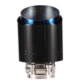 Carbon Fiber Glossy Car Straight Exhaust Pipe Rear Tip Tail Throat 63-101mm, Smoother Exhaust and Improved Power, Corrosion Resistance,