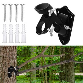 Mofuiry 1 Pack Heavy Duty Metal Branch Holder Mounted Deer Licking Branch Bracket, Mock Scrape Kit Deer Hunting Accessories, Two Position Mounting Bracket with Stainless Hardwares