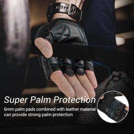 ATERCEL Leder Fitness Handschuhe Upgrades für 2022, Trainingshandschuhe Herren und Damen, Gym Handschuhe für Gewichtheben, Fitness, Krafttraining L