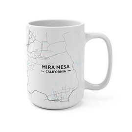 Hometown Bias Mira Mesa, California CA Map Mug (15 oz)