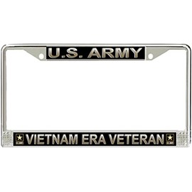 US Army Vietnam Era Veteran Military Veteran Stainless Steel Car Truck License Plate Frame Car Tag Holder