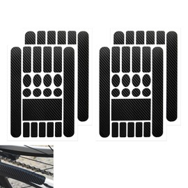 WLICCHS Pack of 4 Bicycle Frame Protective Film Carbon Stickers - Protective Film for Frame, Chain Stays, MTB, E-Bike (Paint Protection, Scratch-Resistant)