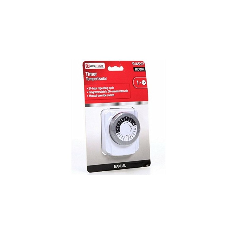 15-Amp 1-Outlet Mechanical Plug-in Countdown Function Timer for 24 Hour