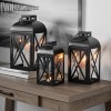 Unbranded Mainstays Decorative Black Metal Pillar Candleholder Lantern, 10", Small
