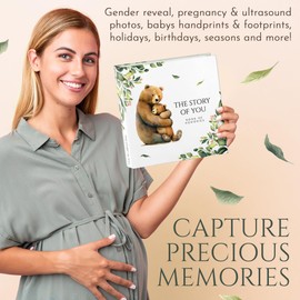 Keepsake Memory Book for Baby Boy Girl, FIRST 5 YEAR BABY BOOK, MILESTONE BOOK that captures every significant event from BIRTH to AGE 5. Gender Neutral Journal Scrapbook Photo Album