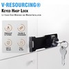 2 Packs 3 inch Keyed Hasp Locks,Twist Knob Keyed Locking