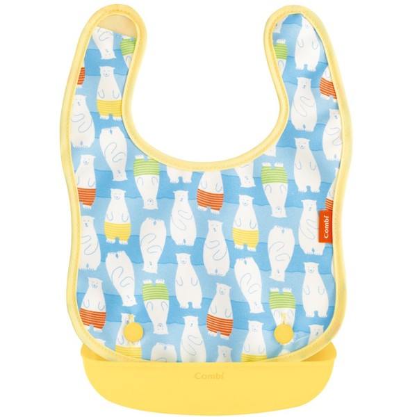 COMBI Combi Baby Label Oil Dropping Apron, Shirokuma (Blue) For