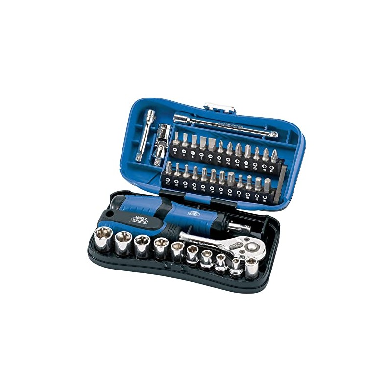 Draper 04713 Expert Socket and Bit Set, 1/4" Sq. Dr.