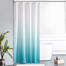 Furlinic Textile Shower Curtain Made of Fabric, Anti-Mould, Waterproof, Washable