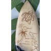 Handmade Hawaiian Hand Made 20" Carved Wooden Surfboard Engraved Island