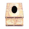 Tissue Box Organizer Composite Wood Leather Rounded Edges Premium Texture