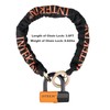INTEKIN 3.6FT Heavy Duty Chain Lock - 10mm/0.42inch Thick Bike