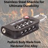 OW-Travel Suitcase Locks 4 Pack Black. 4 Digit TSA Approved