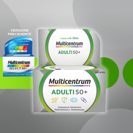 Multicentrum Adults 50+ Multivitamin-Multimineral Food Supplement with B Vitamins, Specifically Formulated to Fight Tiredness and Fatigue for Adults over 50 years | 30 Tablets