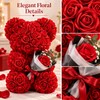 Rose Teddy Bear for Romantic Gifts – Artificial Rose Bouquet