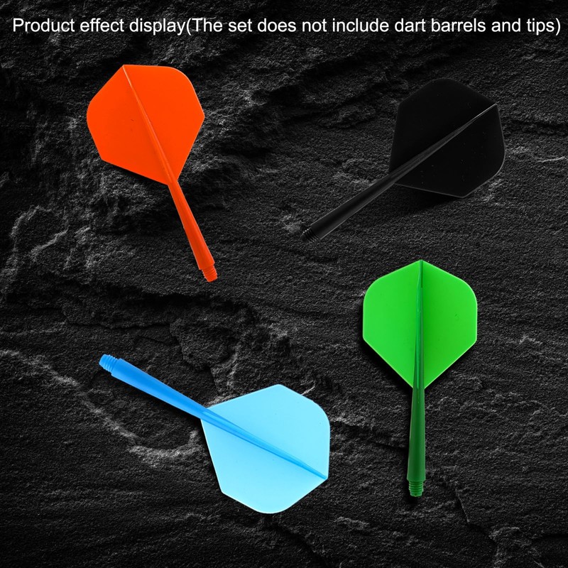 ASelected 12Pcs Integrated Dart Shaft and Flights, Professional Darts Accessories,