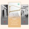 Folding Clothes Hanger Gold Brushed Drying Clothes Rack Wall-Mounted Space
