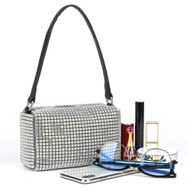 Bling Bling Crystals Evening Clutch Bag for Women Girls Sparkling Crossbody Bag Wedding Prom Party Club Purses Handbags