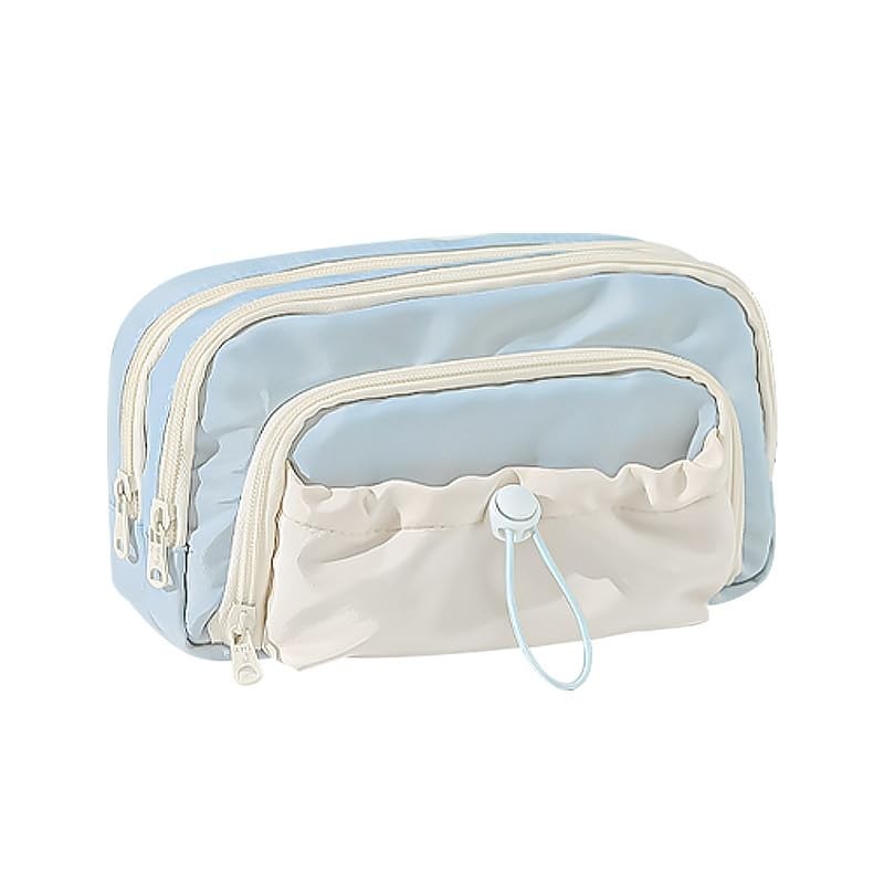 FINPAC Pencil Case, 5-Layer Large Capacity Pen Case with Drawstring,