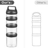 SELEWARE Stackable Snack Jars, Twist Lock Stackable Containers Set, Food