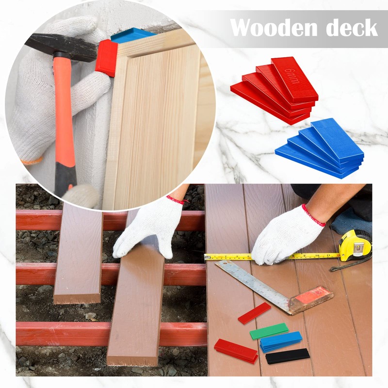 Konohan 300 Pcs Plastic Flat Shims Structural Tile Plastic Shims