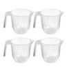 Wham 1Lt Clear Plastic Reusable Measuring Jug (Set of 4)