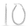 LeCalla 925 Sterling Silver Hoops Earrings for Women | Oval
