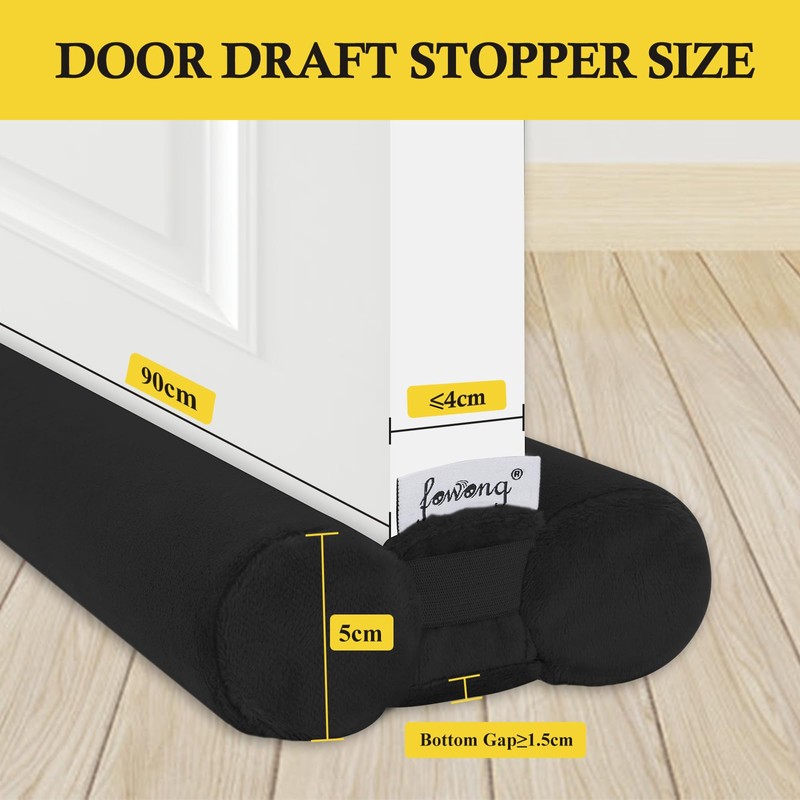 fowong Under Door Draught Excluder - 90cm Draft Excluder for
