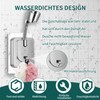 Jigspsyzh Duschkopfhalterung ohne Bohren, Verstellbare Handbrause Halterung mit Silikon-Adapter, Wandmontage,