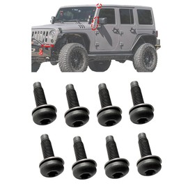 Screws Bolts for Jeep Wrangler JK,M8 Bolts Applied to Windshield Frame| Roll Bar | Tailgate | Hard Door Hinges | LED Light Brackets | 8Pcs