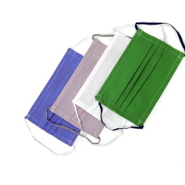 4business Pack of 10 Fabric Masks Community | One Size | High-Quality Cotton | Washable | Reusable (Green)