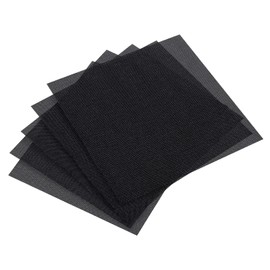 PATIKIL 14 Count Cross Stitch Cloth 12" x 12", 5 Pack Embroidery Cotton Fabric for DIY Needlework, Black