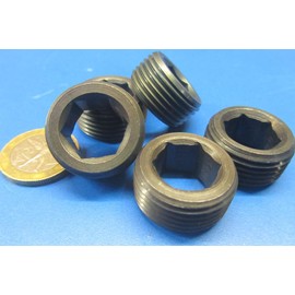 Black Oxide Alloy Steel Hollow Lock Jam Set Screws 1"-14 x .500" Length 5 pcs