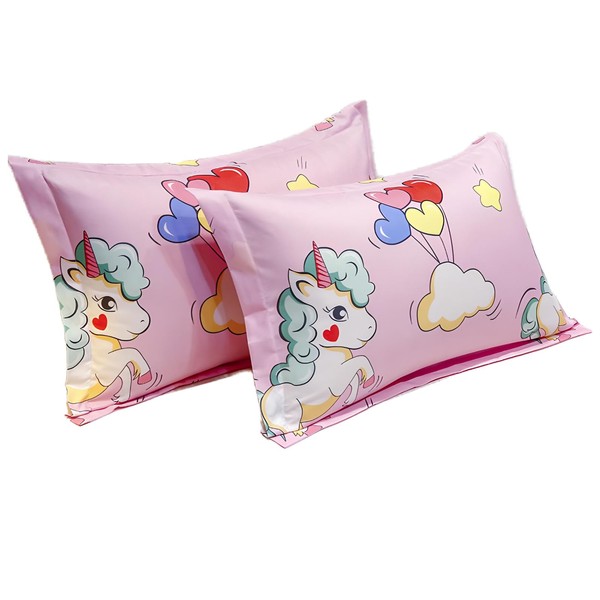 LHLZNB Baby Toddler Pillowcase,2 Pack 100% Cotton Pillow Cover,Cot Bed