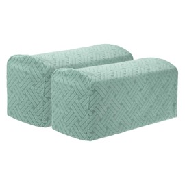 uxcell 2Pcs Stretch Armrest Covers, Polyester Soft Couch Arm Slipcovers Non Slip Furniture Protector for Chairs Couch Sofa Recliner, Mint Green
