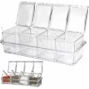 SANBREVE 4 Piezas Especieros Salsera Organizador Azucarero Cocina