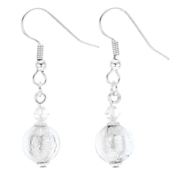 Glass Of Venice Murano Glass Sparkling Balls Earrings - Silver