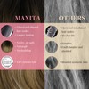 MAXITA Clip in Hair Extensions Real Human Hair,80g 5pcs Dark