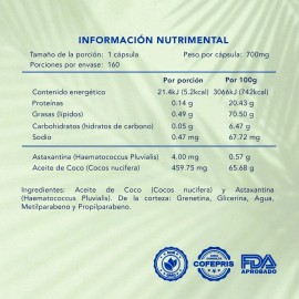 Suplemento en cápsula Naturagel Suplementos Alimenticios Astaxantina x 250g
