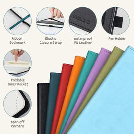 BEZEND 2 Year Pocket Calendar 2025-2026 - Small Monthly Planner for Purse 6.5" x 3.5", Runs Jan 2025 to Dec 2026, 100 GSM Paper, Pen Loop & Notes, PU Leather Hardcover in Orange