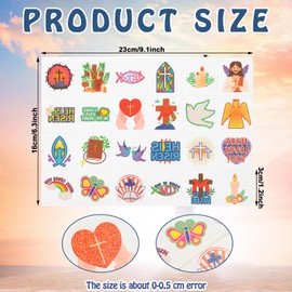 Landhoow 240 Pcs St Patrick's Day Tattoos Temporary Glitter Face Tattoos Cool Body Sticker Costume Accessory Tattoos for Party Favor