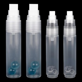 SynHHergyx 4Pcs Refillable Paint Markers Acrylic Paint Pens Empty Flat Head Fillable Clear Paints Markers with 10-15mm Jumbo Tips for Painting on Rocks, Glass, Ceramics, Wood, Metal, Graffiti, Empty