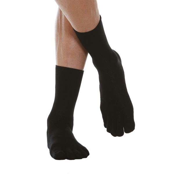 Relaxsan 650C (Black, Sz.5) Diabetic Socks for Men Women, Toe