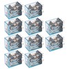 10Pcs Coil Power Relay Small Intermediate Electromagnetic 8 Pin 2